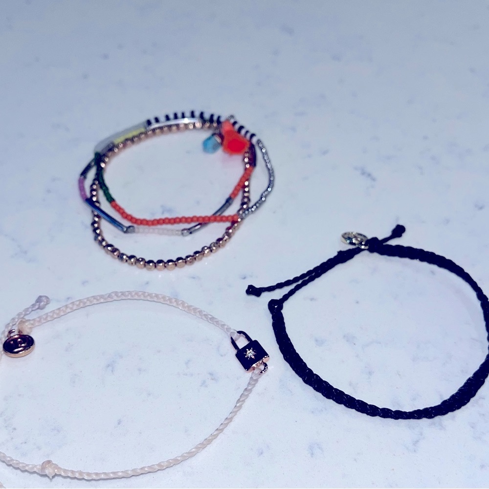 Stella and Dot and Pure Vida bracelets.